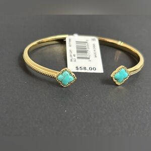 Kendra Scott Gold & Turquoise Cuff Bracelet
